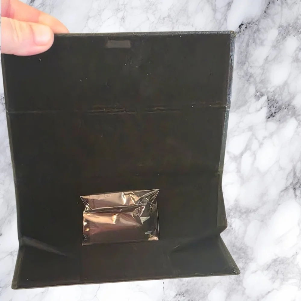 Furla Black Leather Eyeglass Case Holder NWOT Designer Travel Case + Lens Cloth